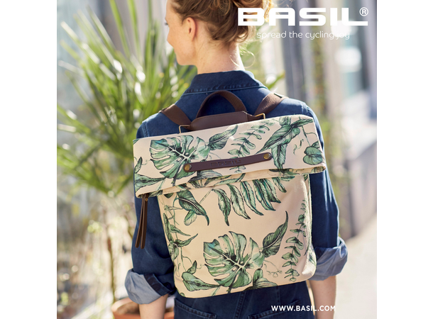 Basil Sykkelveske og Ryggsekk Ever Green 14-19 liter, Sandshell Beige 