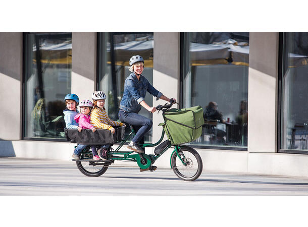 Bicicapace E-Justlong Transportsykkel Bosch Cargo Line elsykkel, Sapphire Blue 