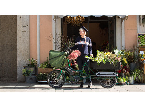 Bicicapace E-Justlong Transportsykkel Bosch Cargo Line elsykkel, Sapphire Blue 