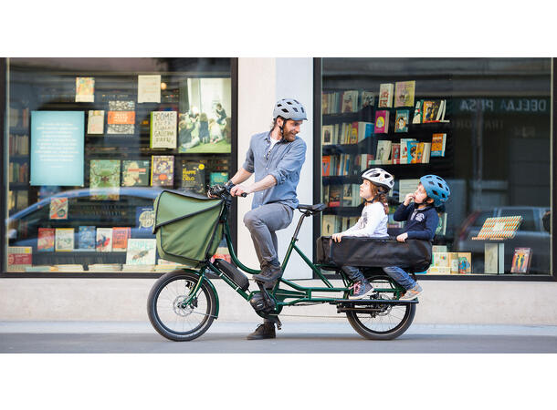 Bicicapace E-Justlong Transportsykkel Bosch Cargo Line elsykkel, Sapphire Blue 
