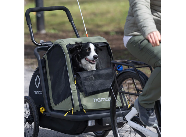 Hamax Hundevogn Pluto Medium sykkelvogn og trillevogn for hund 