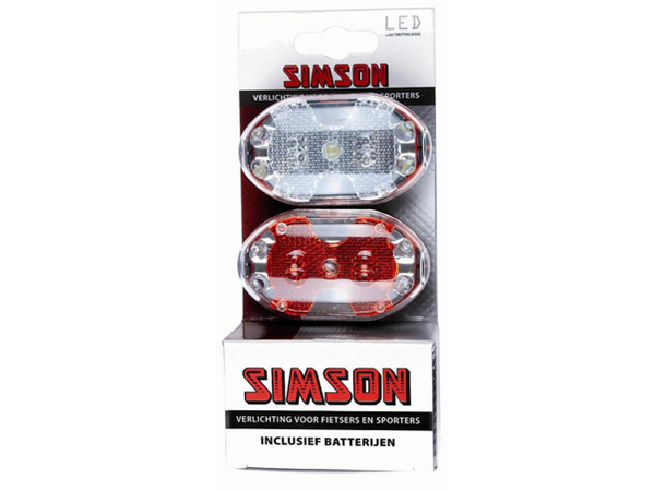 Simson Lykt LED light set Sykkellys sett
