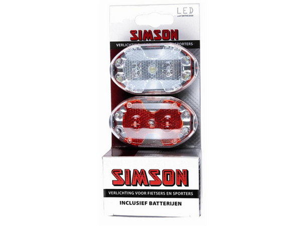 Simson Lykt LED light set Sykkellys sett 