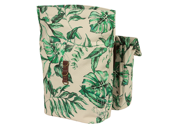 Basil Dobbel Sykkelveske Ever Green 2 x 16 liter, Sandshell Beige 