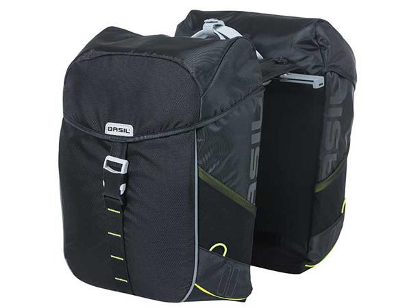 Basil Dobbel Sykkelveske MIK Miles 2 x 17 liter, Black 