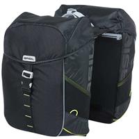 Basil Dobbel Sykkelveske MIK Miles 2 x 17 liter, Black