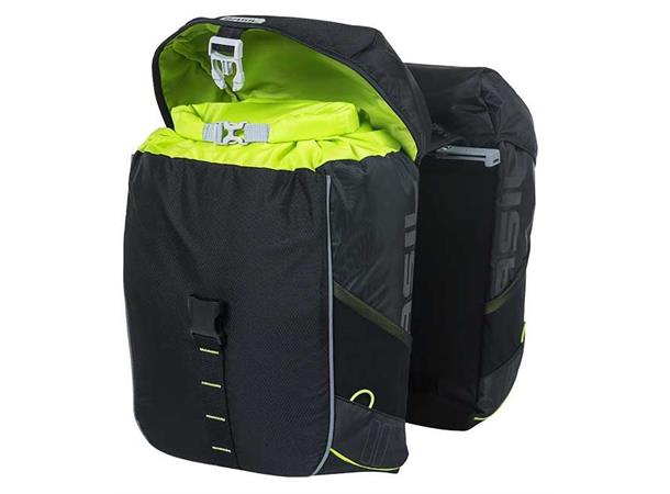 Basil Dobbel Sykkelveske MIK Miles 2 x 17 liter, Black 