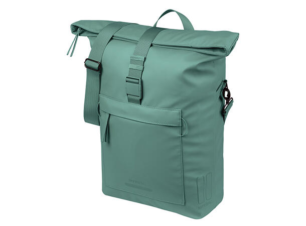 Basil Sykkelveske Brooklyn 17 liter, Silvergreen 