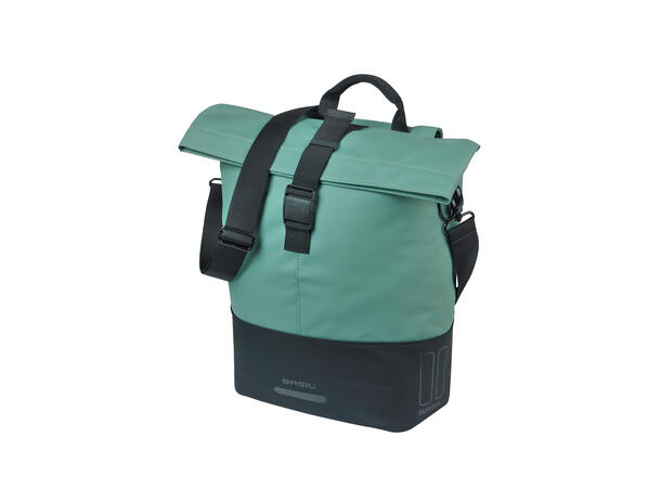 Basil Sykkelveske Cove Shopper 14-16 liter, Silvergreen/Black 