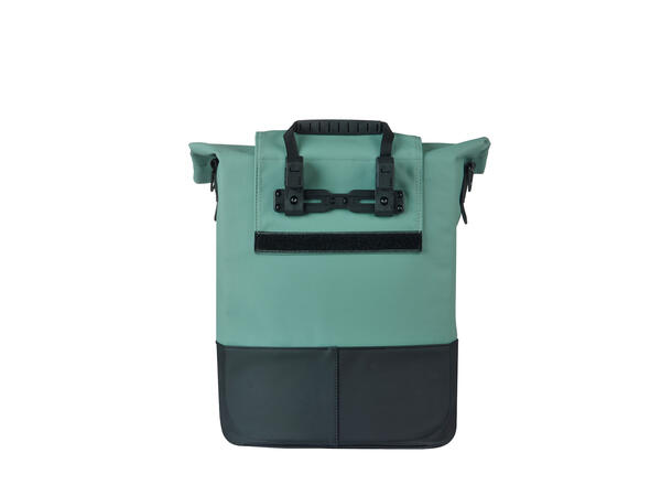 Basil Sykkelveske Cove Shopper 14-16 liter, Silvergreen/Black 