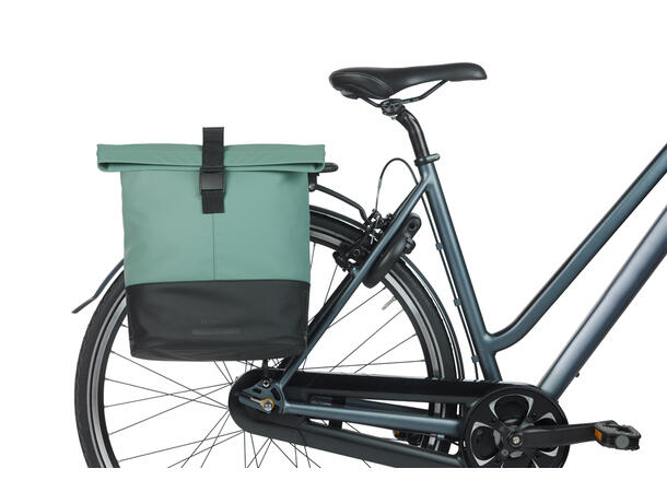 Basil Sykkelveske Cove Shopper 14-16 liter, Silvergreen/Black 