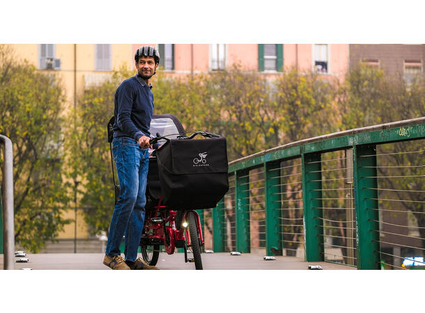 Bicicapace E-Justlong Transportsykkel Bosch Cargo Line elsykkel, Racing Green 