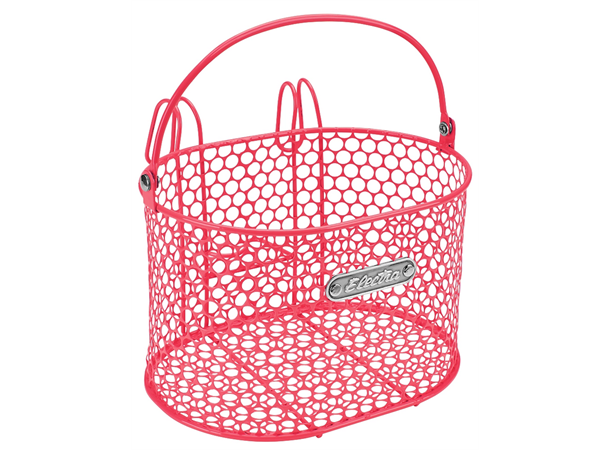 Electra Sykkelkurv Honeycomb Rosa Liten kurv med kroker 