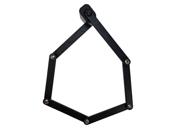 Pivial Sykkellås City Fold 400 ART-2 95 cm, Nøkkel, Foldelås, Black 