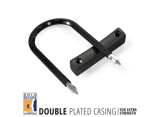 Seatylock Elsykkellås Mason 220 22 cm, Nøkkel, Bøylelås, ART3 