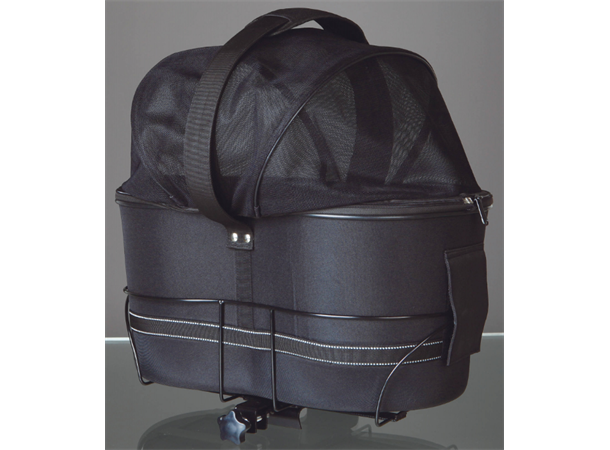 Trixie Hundekurv i nylon Svart, til bagasjebrett, 42 x 29 x 48 cm 
