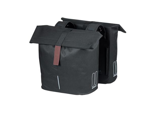 Basil Dobbel Sykkelveske City 2 x 16 liter, Black 