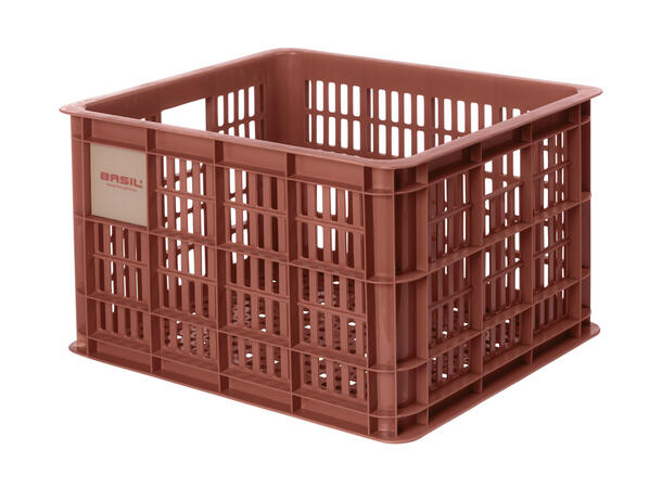 Basil Sykkelkurv Kasse MIK Medium 29,5 liter, Terra Red 