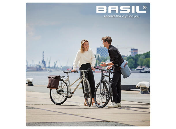Basil Sykkelveske City Shopper 14-16 liter, Graphite Blue 