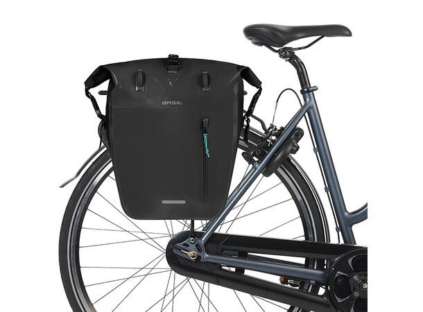 Basil Sykkelveske Rivo Waterproof 25-31 liter, Large, Black 