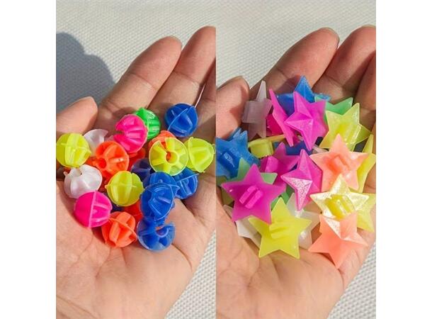 Eikedekor 72 perler og stjerner 