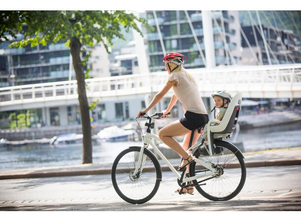 Hamax Barnesete Caress grå/hvit Til sykler med bagasjebrett 