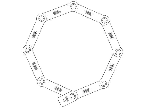 ABUS Sykkellås Bordo 6000 Twin, 2 x 90 cm, Nøkkel, Foldelås, SH 