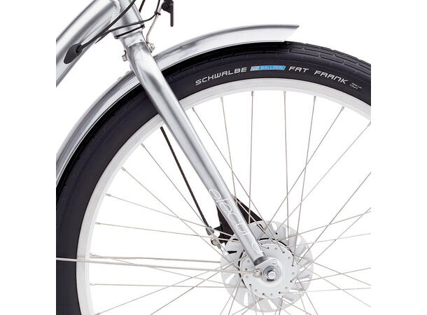 Electra Townie GO! 8i Bosch Elsykkel 2017 mod, 8 interne gir, Polished Silver 