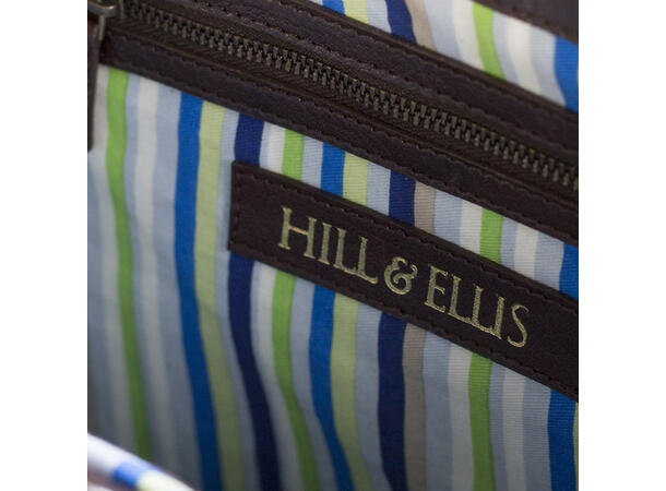Hill & Ellis Sykkelveske Duke Brown Håndlaget i England, ekte skinn 