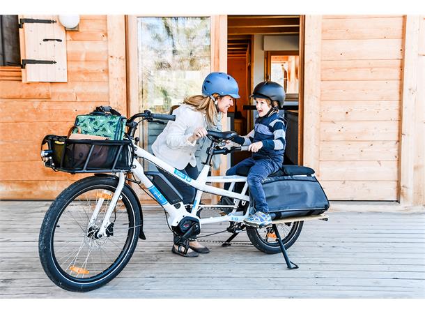 Yuba Spicy Curry V3 Transportsykkel Hvit 2020 mod, Bosch Cargo Line, Elsykkel 